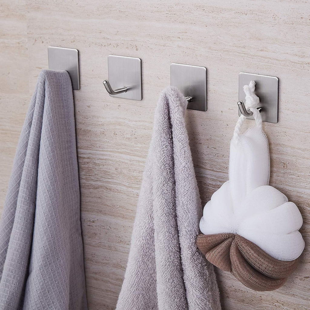 JS Heavy Duty Adhesive Hooks Stainless Steel Wall Hooks