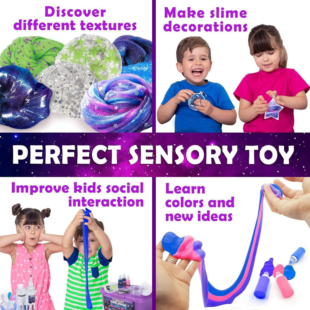 Galaxy Slime Kit Glow in Dark Slime Making Kits for Kids
