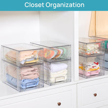 Load image into Gallery viewer, Vtopmart Stackable Storage Drawers Acrylic Closet Organizers