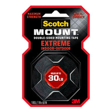 Load image into Gallery viewer, Scotch Mount Extreme Strong Tape Holds 13.6kg Black Double Sided