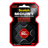 Scotch Mount Extreme Strong Tape Holds 13.6kg Black Double Sided