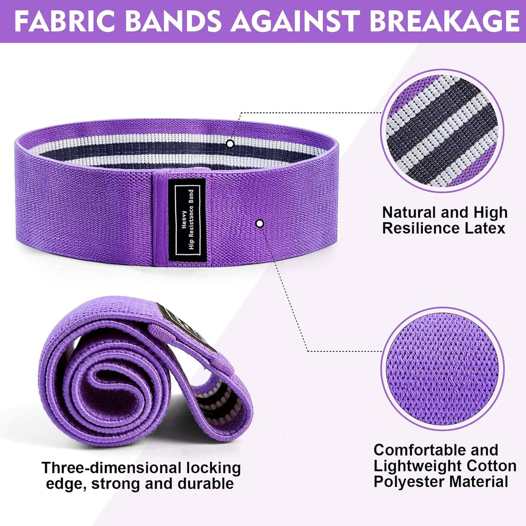 Resistance Bands Fabric Exercise Bands For Hip Legs Butt Glutes Workout