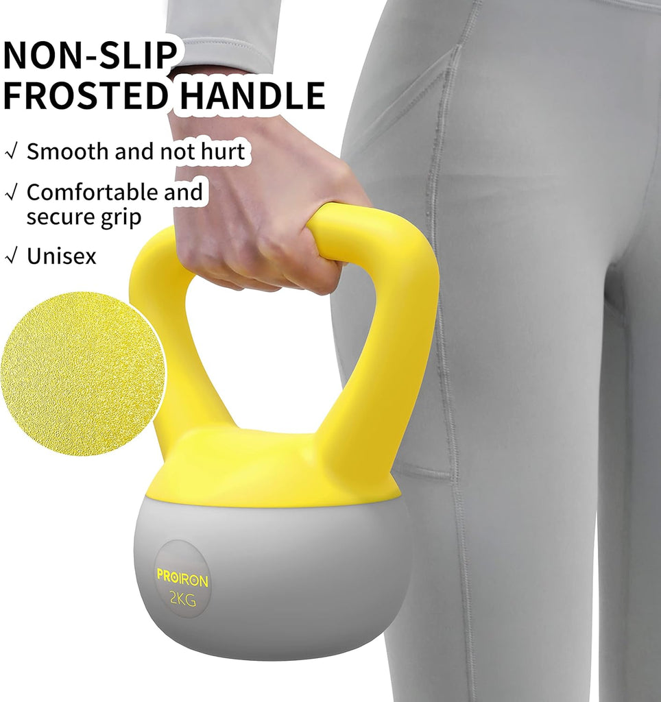 PROIRON Kettlebell PVC Soft Weights Strength Training Kettlebells