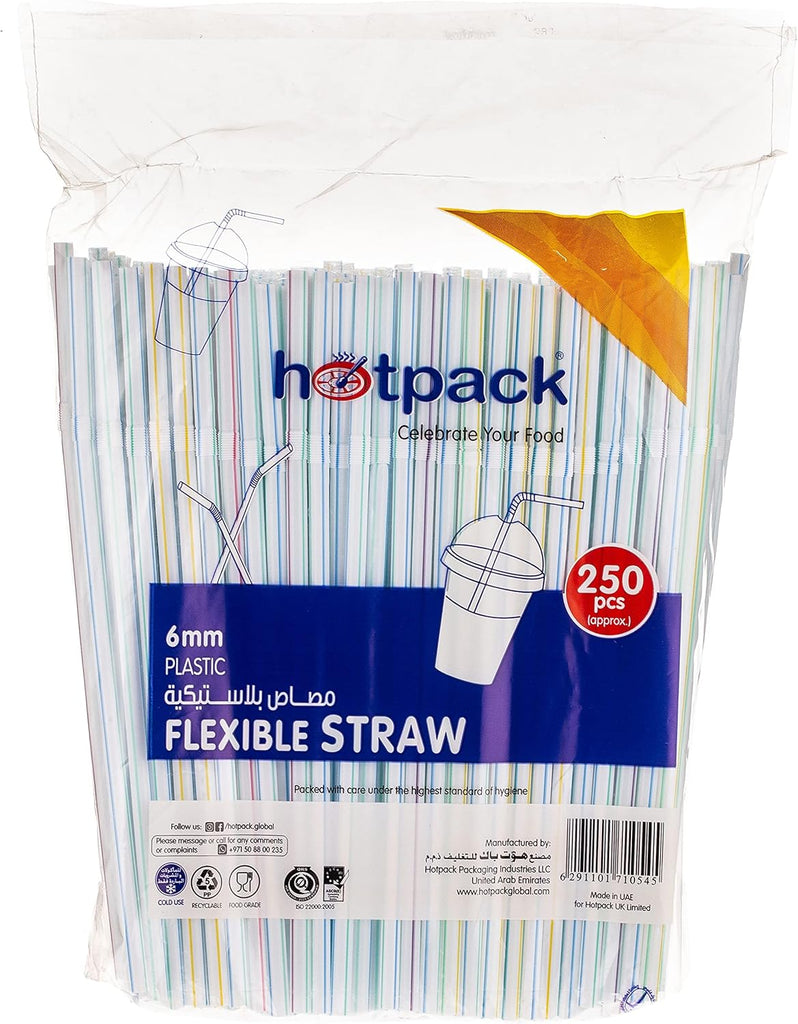 Extra Long Disposable Flexible Plastic Drinking Straws