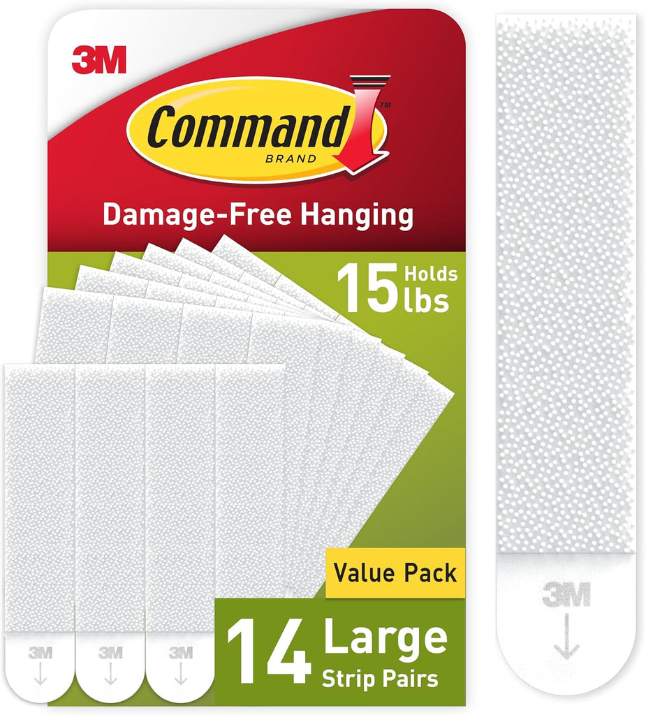 Command Large Picture Hanging Strips White Holds Up To 16 Lbs