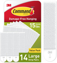 Load image into Gallery viewer, Command Large Picture Hanging Strips White Holds Up To 16 Lbs
