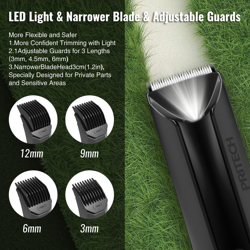 Pritech Body Hair Trimmer for Men Wet Dry Trimmer