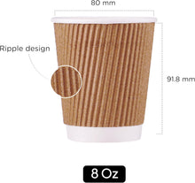 Load image into Gallery viewer, Disposable Twin Pack Kraft Coffee Cup with Lid