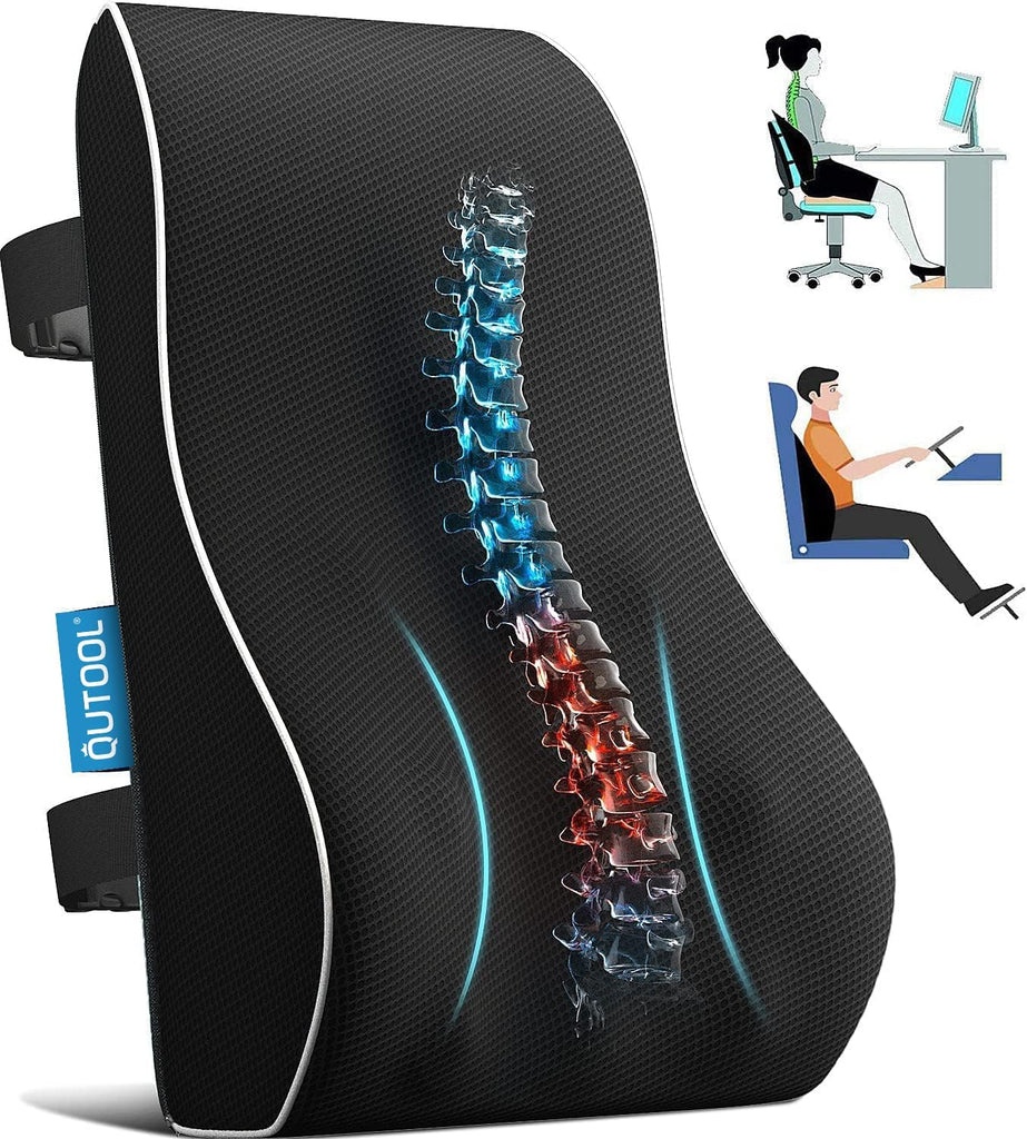 Lumbar Support Pillow for Office Chair Memory Foam Back Cushion
