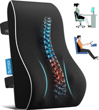 Load image into Gallery viewer, Lumbar Support Pillow for Office Chair Memory Foam Back Cushion