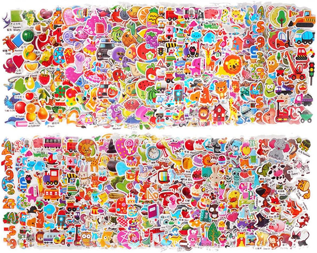 3D Puffy Stickers for Kids Variety Pack Cute Reusable Stickers