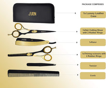 Load image into Gallery viewer, Professional Hair Cutting Scissors Set with Shears and Tools