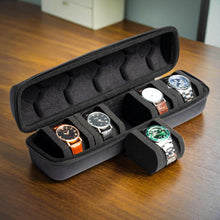 Load image into Gallery viewer, AUKURA Watch Storage Box for Five Watches Black