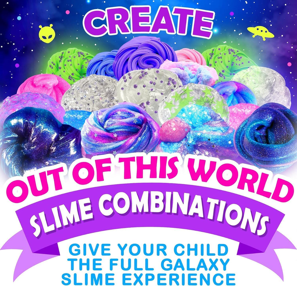 Galaxy Slime Kit Glow in Dark Slime Making Kits for Kids
