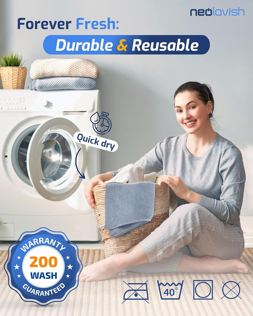Microfiber Glass Cleaning Cloth Reusable Kitchen Towel