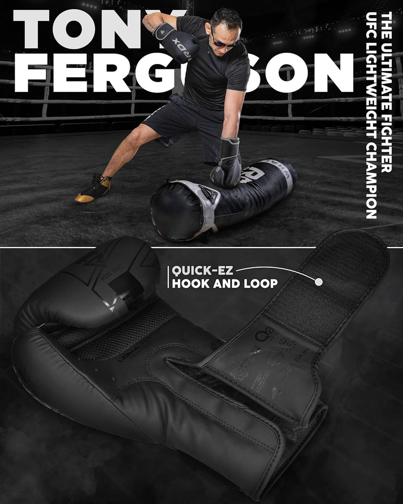 RDX Boxing Gloves Pro Training Maya Hide Leather Muay Thai MMA