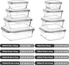 Load image into Gallery viewer, Vtopmart Glass Meal Prep Containers Leak Proof