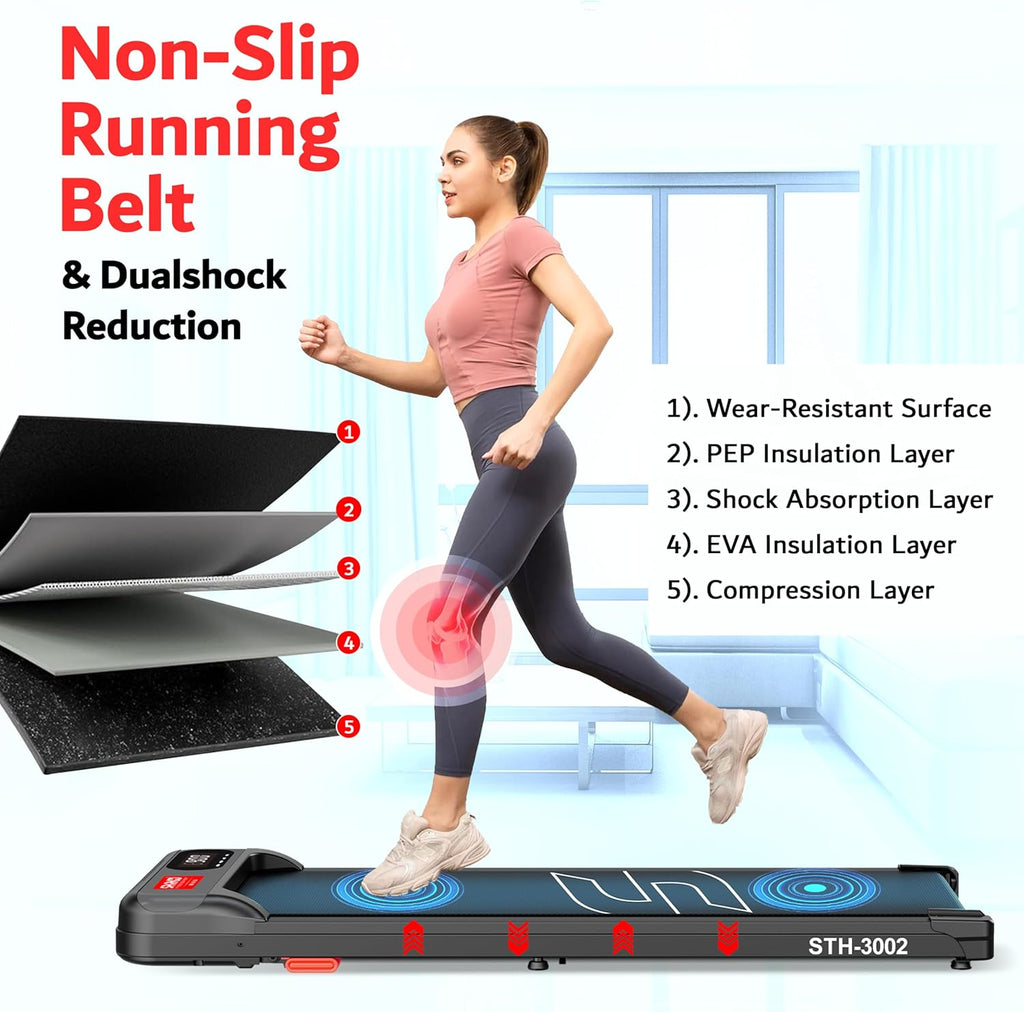 Sparnod Fitness Walking Pad Treadmill for Home Office