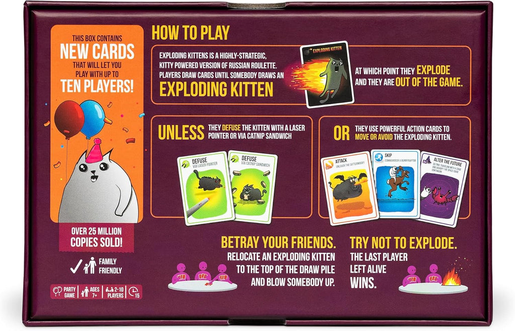 Exploding Kittens Party Card Game For Adults Teens Kids