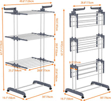 Load image into Gallery viewer, HOMIDEC Clothes Drying Rack Oversized Foldable Stainless Steel