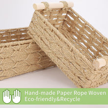 Load image into Gallery viewer, Westhood Rectangle Woven Home Storage Baskets with Liner