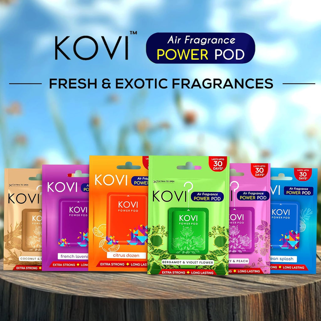 Kovi Air Fragrance Power Pod for Bathroom and Car Long Lasting