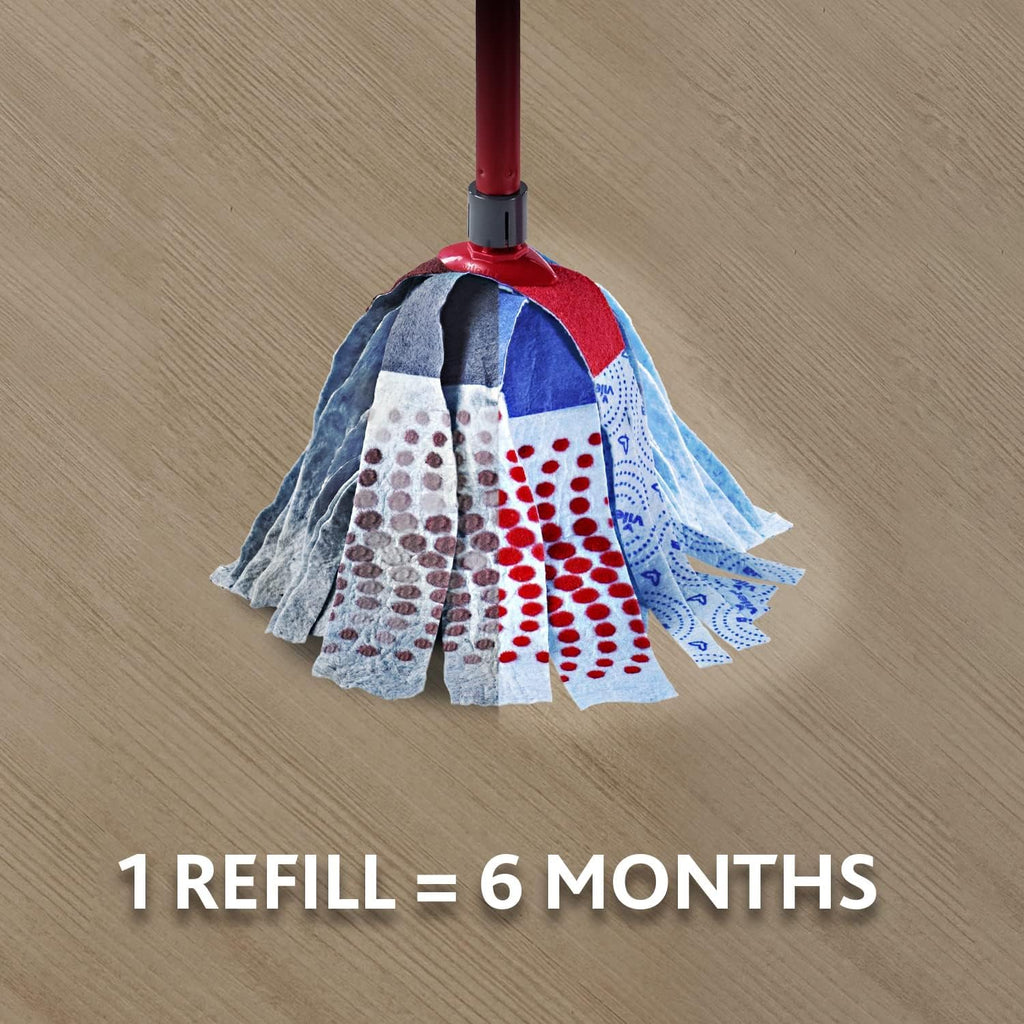 Vileda Supermocio Floor Mop Refill Red Spot Eraser Microfiber