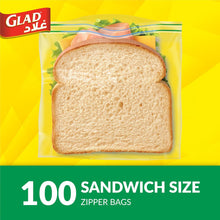 Load image into Gallery viewer, Glad Zipper Food Storage Bags Size 14cm x 16cm 100pcs
