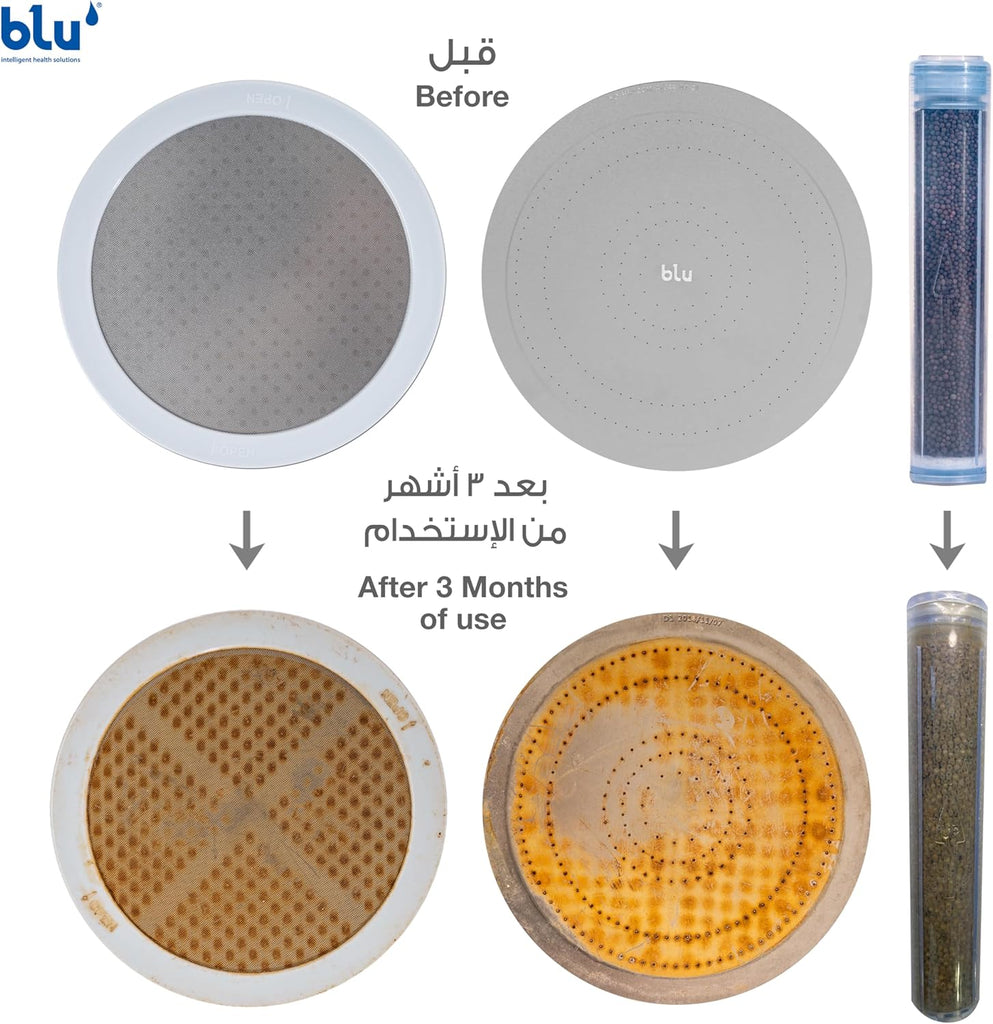 Blu Ionic Shower Head and Filter Removes Chlorine