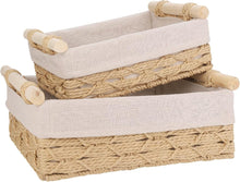Load image into Gallery viewer, Westhood Rectangle Woven Home Storage Baskets with Liner