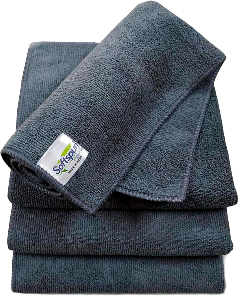 Microfiber Cloth 4 pcs 40x40 cms 340 GSM Grey Thick