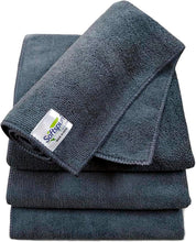 Load image into Gallery viewer, Microfiber Cloth 4 pcs 40x40 cms 340 GSM Grey Thick