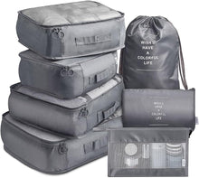Load image into Gallery viewer, VAGREEZ Packing Cubes 7 Pieces Grey