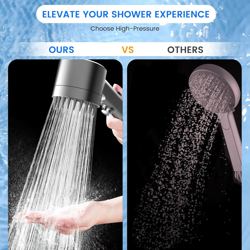 Filtered Shower Head with Handheld High Pressure Water Flow