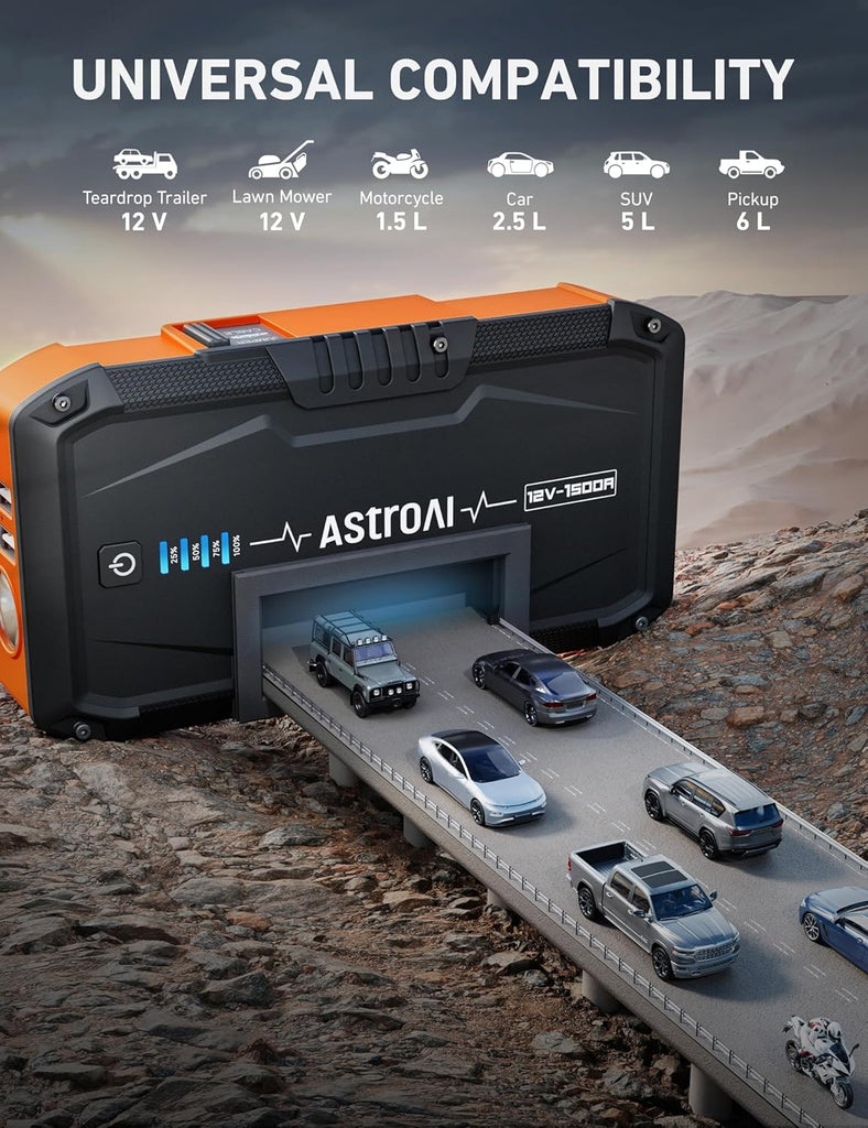 AstroAI Car Battery Booster Jump Starter Power Pack
