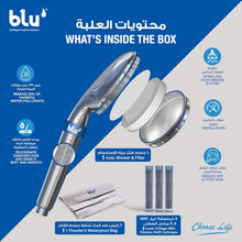 Load image into Gallery viewer, Blu Ionic Shower Head and Filter Removes Chlorine