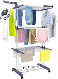 HOMIDEC Clothes Drying Rack Oversized Foldable Stainless Steel