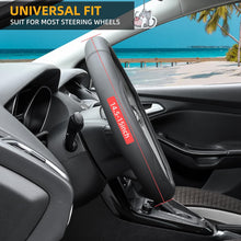 Load image into Gallery viewer, Valleycomfy Microfiber Leather Steering Wheel Cover Black