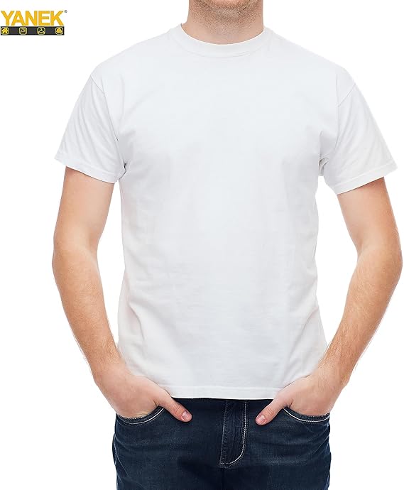 YANEK Solid Unisex Round Neck T Shirt Short Sleeve Cotton