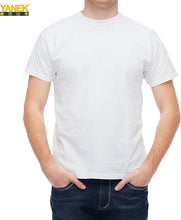 Load image into Gallery viewer, YANEK Solid Unisex Round Neck T Shirt Short Sleeve Cotton