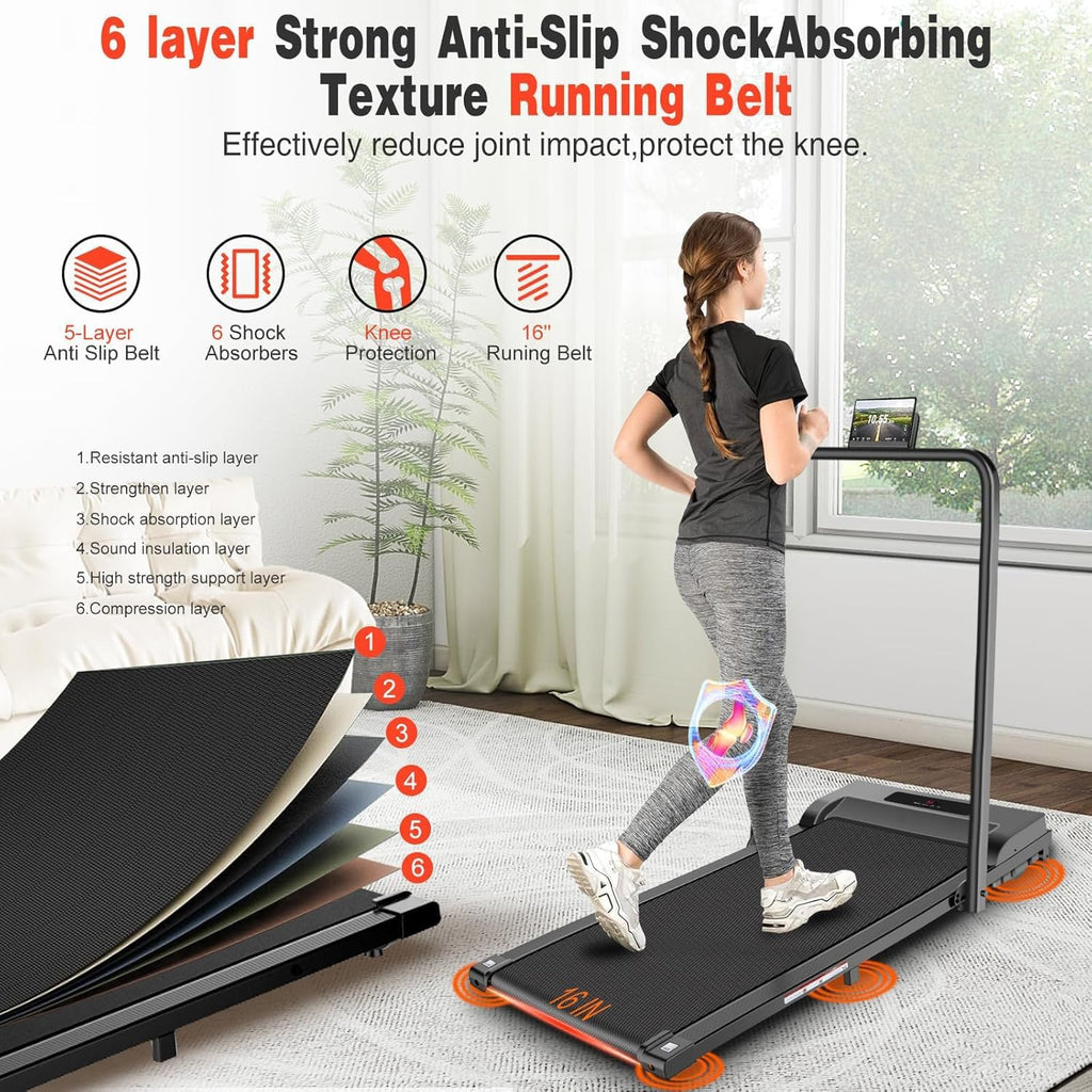 BEAPHIE 2 in1 Foldable Under Desk Treadmill Walking Pad