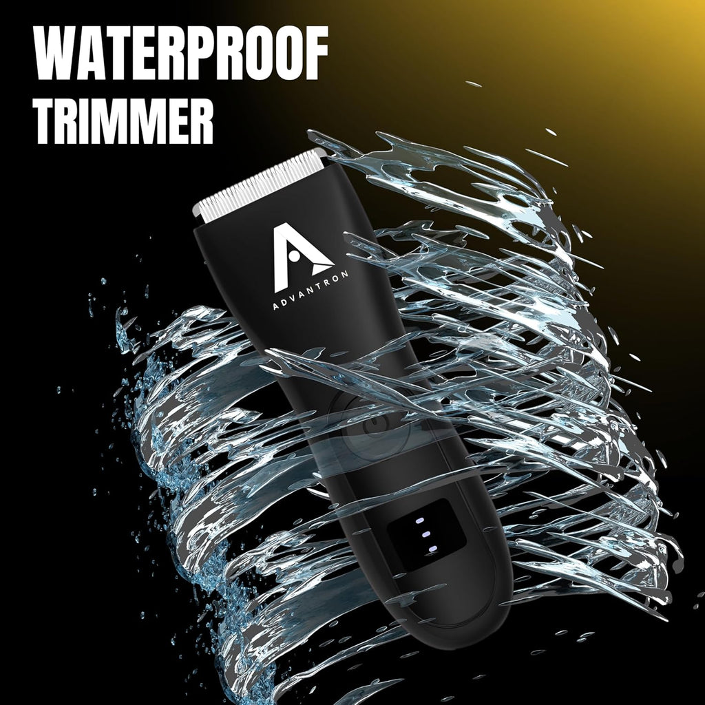 Advantron Waterproof Cordless Trimmer Shaver for Men Beard Hair