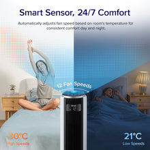 Load image into Gallery viewer, LEVOIT Silent Tower Fan with Remote Control and Modes
