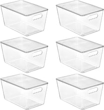 Load image into Gallery viewer, Vtopmart Clear Stackable Storage Bins with Lids Plastic Containers