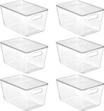 Vtopmart Clear Stackable Storage Bins with Lids Plastic Containers