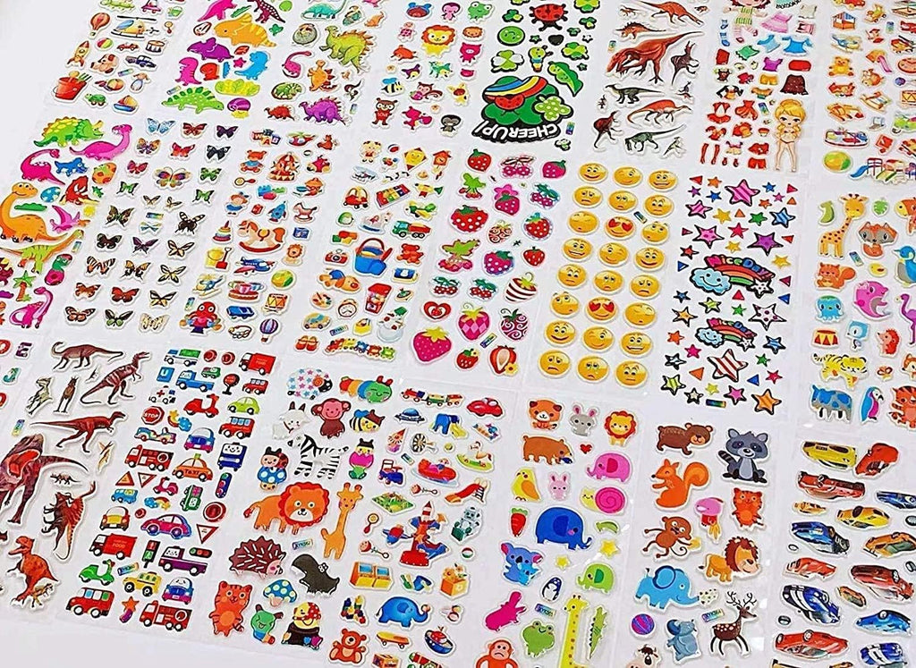 3D Puffy Stickers for Kids Variety Pack Cute Reusable Stickers