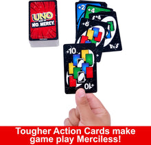 Load image into Gallery viewer, UNO Show em No Mercy Card Game for Kids Adults Family