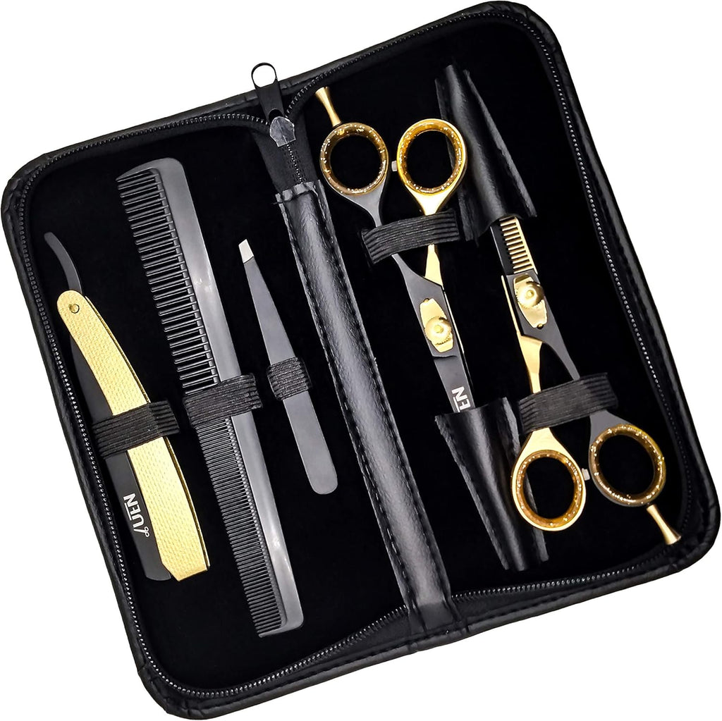 Professional Hair Cutting Scissors Set with Shears and Tools