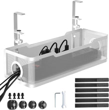 Load image into Gallery viewer, Cinati Under Desk Cable Management Tray White Cable Tray