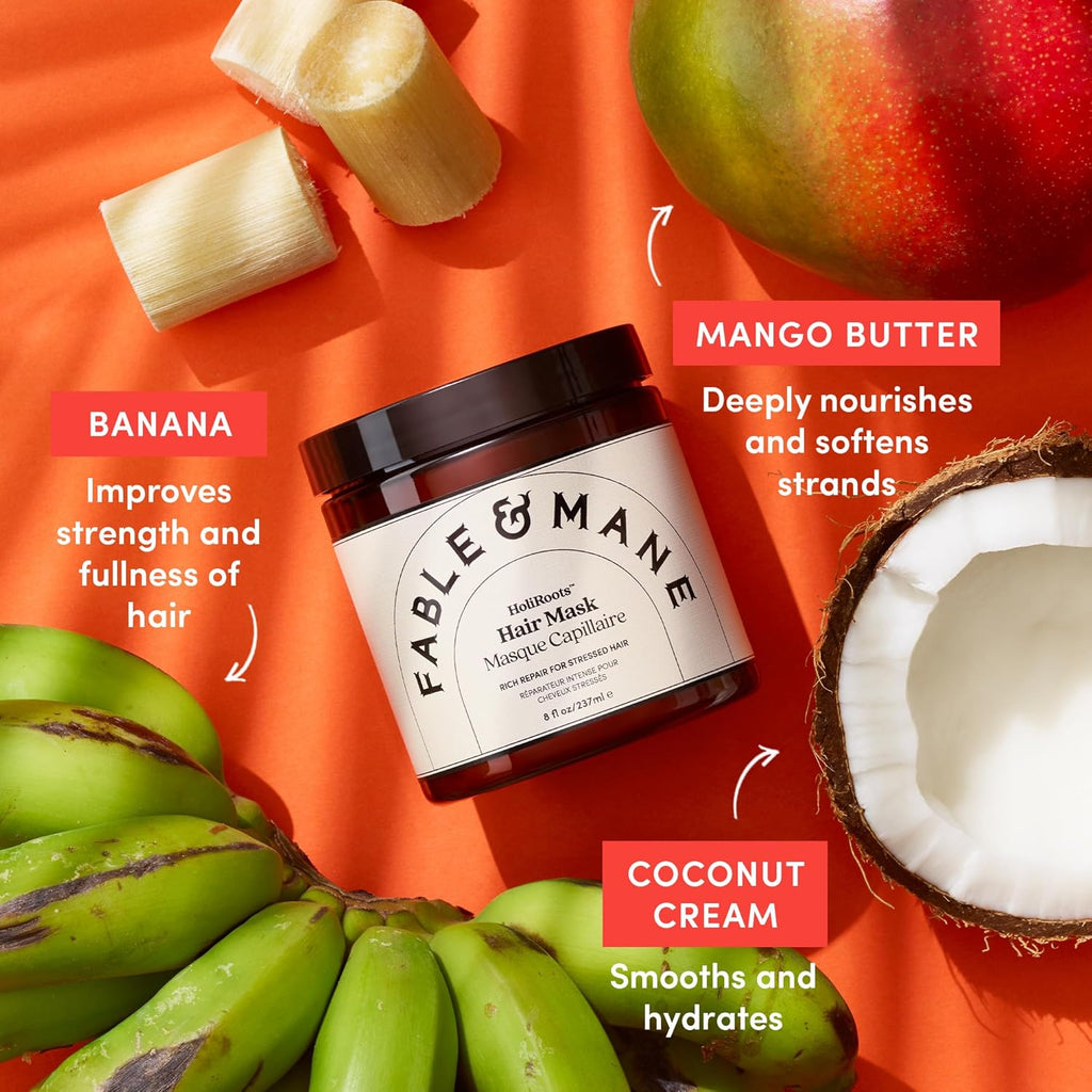 Fable Mane HoliRoots Hair Mask Hydrating for Dry Damaged Hair